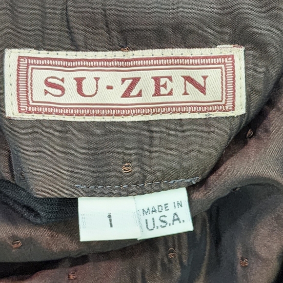 SuZen Women's Textured A-line Midi Skirt - Picture 6 of 7